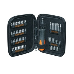 Black and Decker - EL 56 Piece Ratchet Screwdriver Screwdriving Bits and Nutdriver Set - A7104