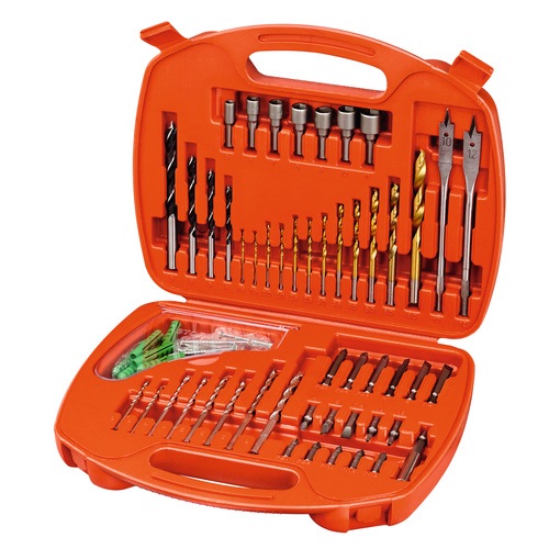 Black and Decker - EL 50 Piece Mixed Titanium Drilling Screwdriving Bits and Nutdriver Set - A7066