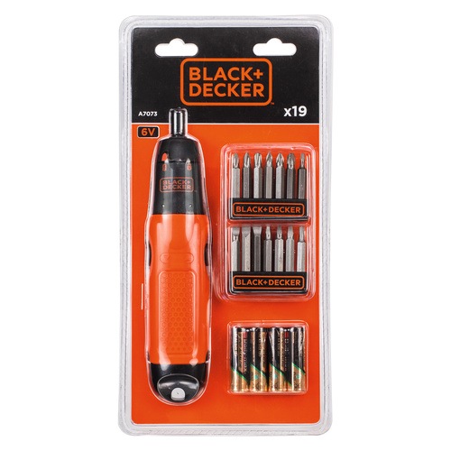 Black and Decker - EL 19 Piece Alkaline Screwdriver and Screwdriving Set - A7073