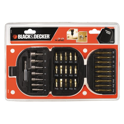 Black and Decker - EL 32 Piece Screwdriving Bits and Nutdriver Set - A7094