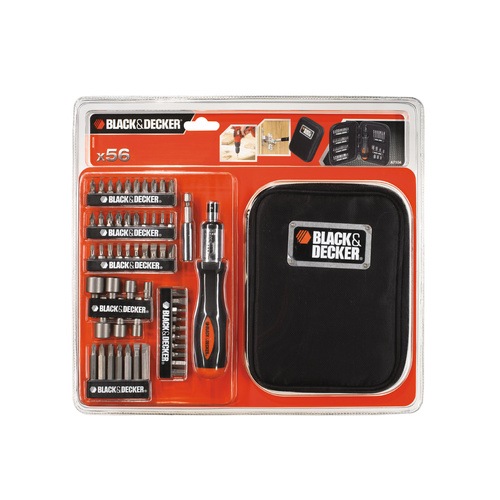 Black and Decker - EL 56 Piece Ratchet Screwdriver Screwdriving Bits and Nutdriver Set - A7104
