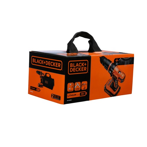 Black and Decker - EL 18V 2Gear Hammer Drill extra battery 30 accessories and storage bag - BDK188BSA