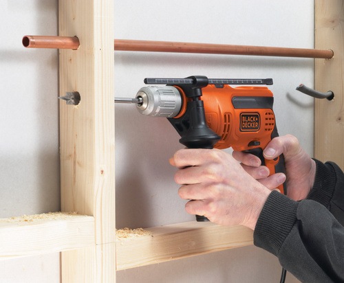 Black and Decker - EL 710W Corded Hammer Drill with 5 Accessories and Kitbox - CD714CRESKA