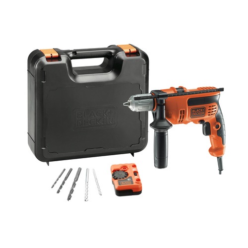 Black and Decker - EL 710W Percussion Hammer Drill with 6 Accessories and Kitbox - CD714CRESKD