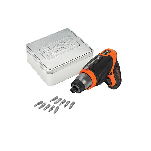 Black and Decker - EL 36V Lithium Screwdriver 10 accessories and storage tin - CS3653LCAT