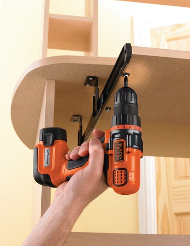 Black and Decker - EL 108V Lithium ion Drill Driver with 10 Accessories and Kitbox - EGBL108KA10