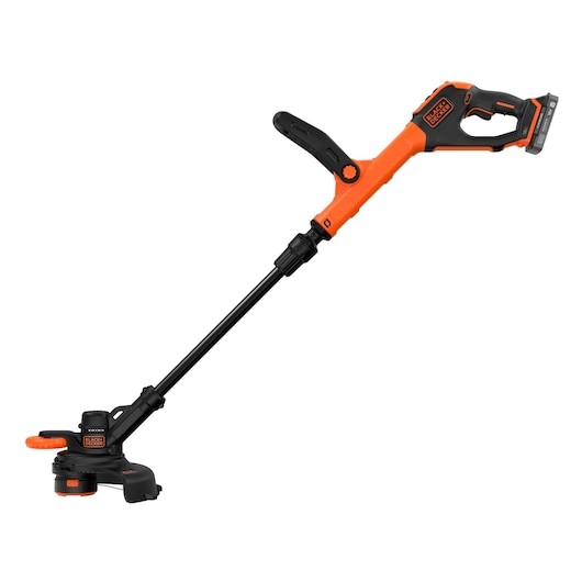 Side view of the BLACK+DECKER® 18V POWERCONNECT™ Cordless STRIMMER® 28cm String Trimmer, facing left.