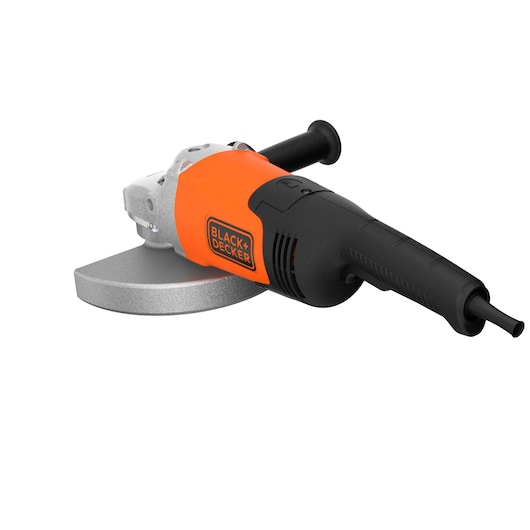 Rear-side view of the BLACK+DECKER® 2200W 230mm Electric Large Angle Grinder.