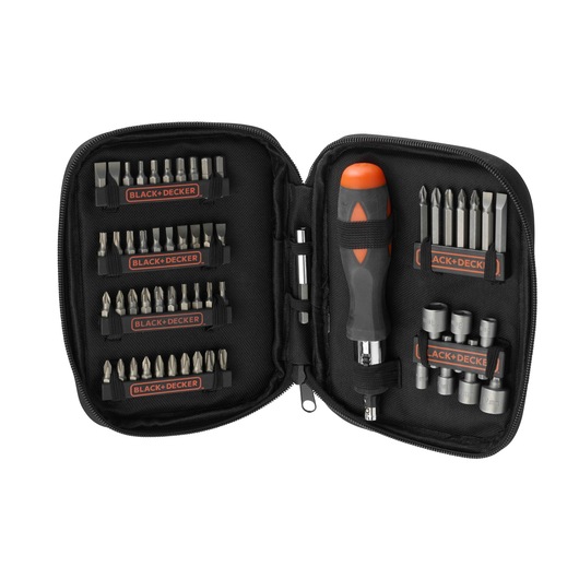 EL 56 Piece Ratchet Screwdriver, Screwdriving Bits and Nutdriver Set
