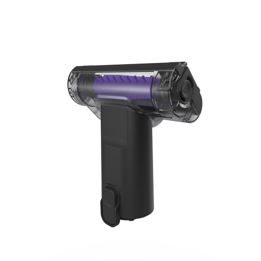 Angled view of the motorised pet brush attachment included with the BLACK+DECKER SUMMITSERIES select Pet cordless stick vacuum.